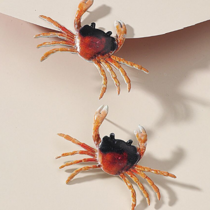 Personality Crab Earrings Korean Version Simple..