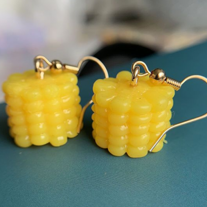 Corn Earrings Without Piercing Ear Clips Realistic..