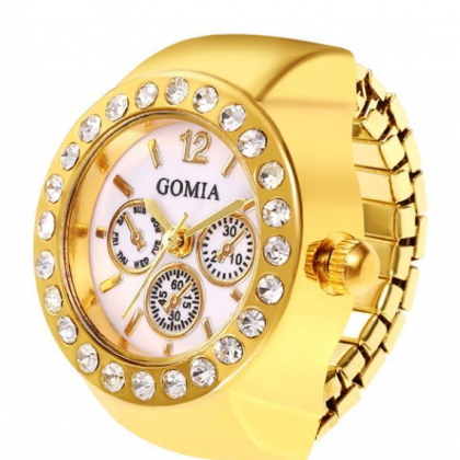 Ring Watch Vintage Rose Gold Mini Finger Watch..