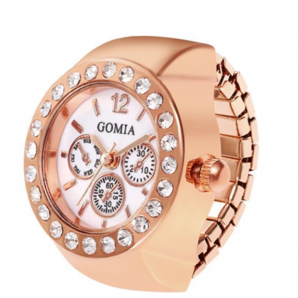 Ring Watch Vintage Rose Gold Mini Finger Watch..