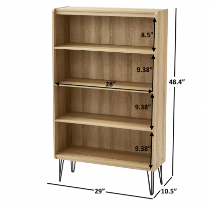 Mainstays Hairpin 4-shelf Bookcase
