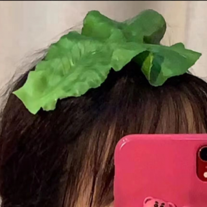 Funny Green Leaf Hairpin Clip Ins Wind High..