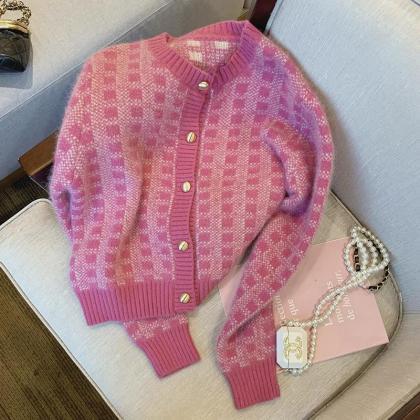 Button Cardigans For Women Korean Style Knit..