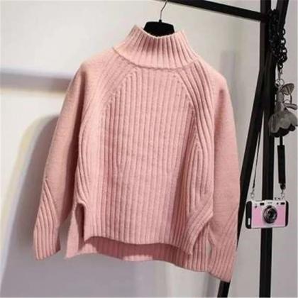 Korean Women Turtleneck Sweater Women Pullover..