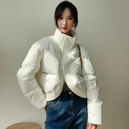 Korean Version Cotton Jacket Design Feeling Loose..