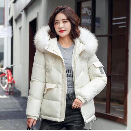 Solid Short Female Cotton Coat Winter Jacket Women..