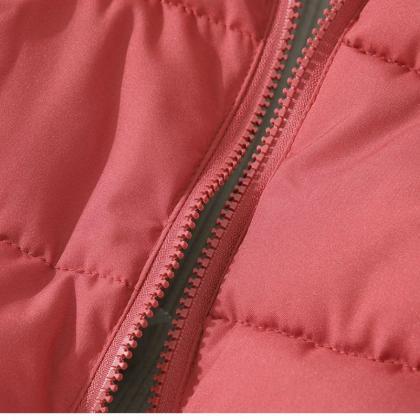 Quilted Puffer Jacket With Sherpa Collar Detail..