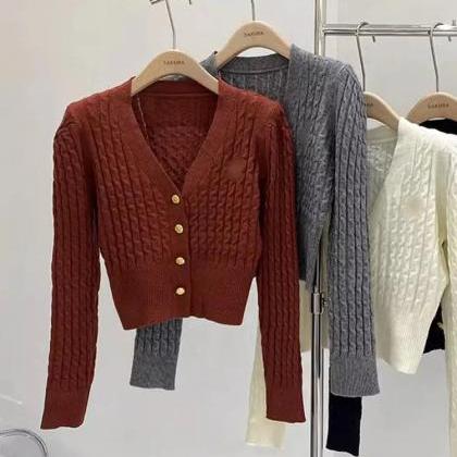 Casual Knitted Sweaters For Women Cardigan..