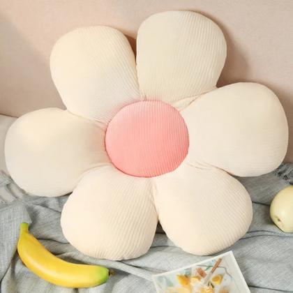 Stuffed Six Petal Flower Cushion Girly Room Decor..