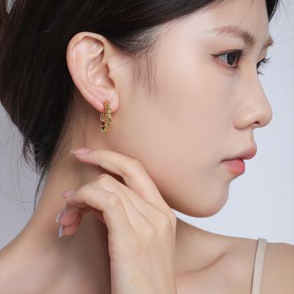 Exaggerated Geometric Earrings Female Niche..