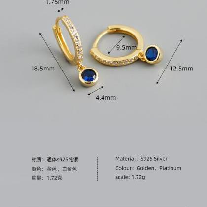 Diamond-encrusted Circle Personality Fashion S925..