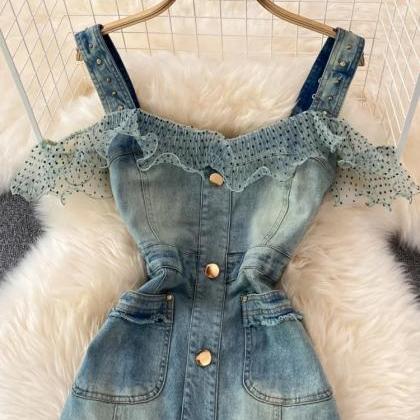 Sweet Vintage Denim Market Dress