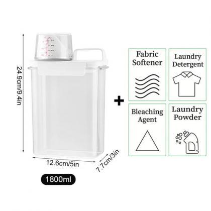 3-piece Laundry Storage Containers With Measuring..