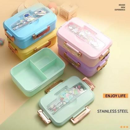 Colorful Stainless Steel Lunch Box Containers With..