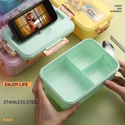 Colorful Stainless Steel Lunch Box Containers With..