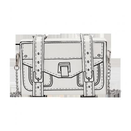 Sketch Design Chain Shoulder Crossbody Bag For..