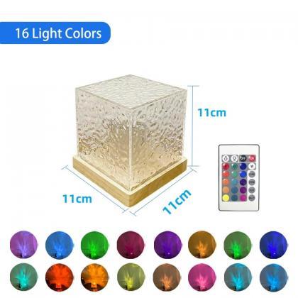 Crystal Water Ripple Projector Lamp With 16 Colors