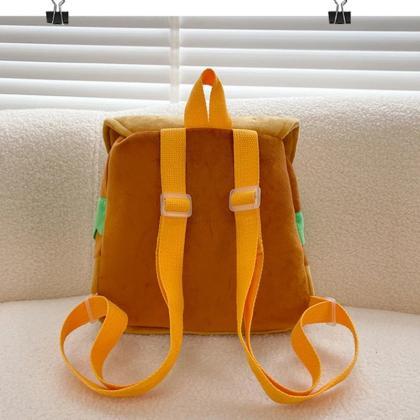Cute Hamburger Design Plush Kids Backpack..