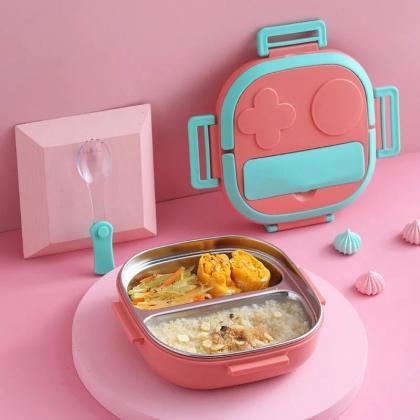 Kids Bento Lunch Box With Utensils And Dividers