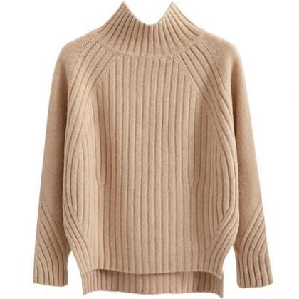 Classic Ribbed Turtleneck Sweater In Multiple..