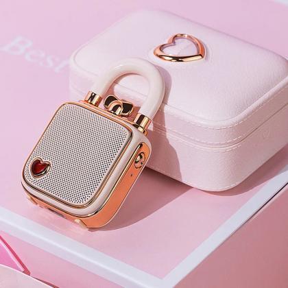 Portable Rose Gold Bluetooth Speaker With Charging..