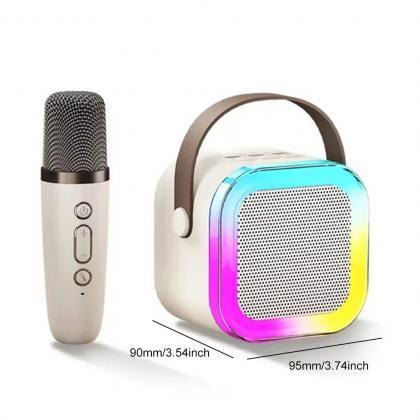 Portable Karaoke Speaker With Led Lights And..