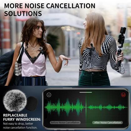 Professional Dual Wireless Lavalier Microphones..