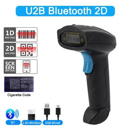 Wireless 2d Barcode Scanner With Stand, Usb..