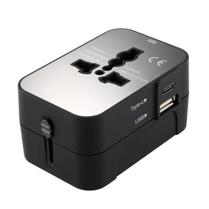 Universal Travel Adapter With Surge Protection And..