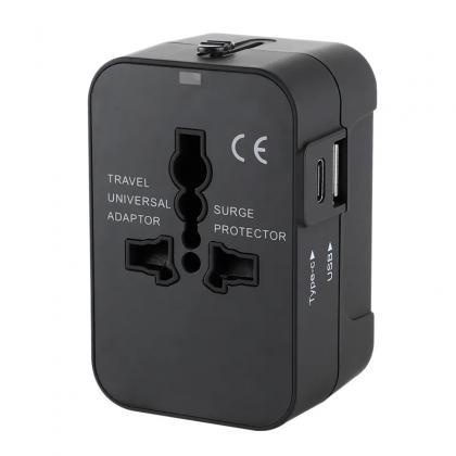 Universal Travel Adapter With Surge Protection And..