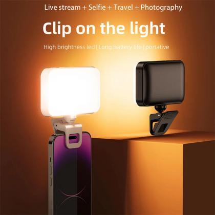 Portable Led Clip-on Phone Camera Light For..