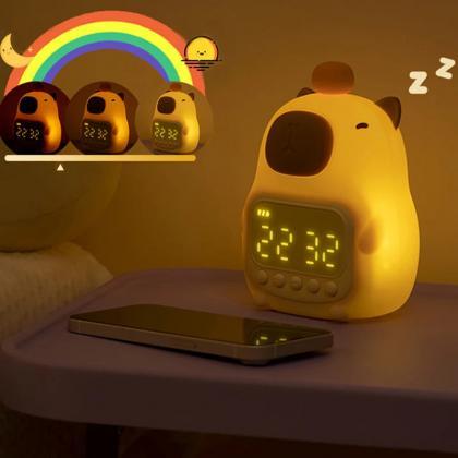 Cute Bear-shaped Led Digital Alarm Clock Night..