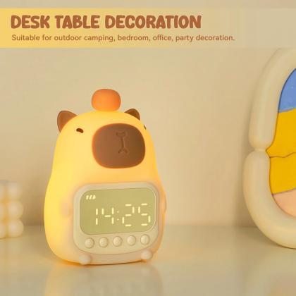 Cute Bear-shaped Led Digital Alarm Clock Night..