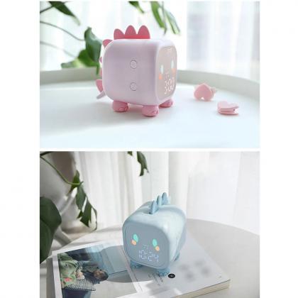 Cute Dinosaur-themed Digital Led Alarm Clock Pink