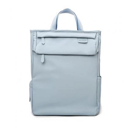 Sleek Unisex Light Blue Waterproof Laptop Backpack