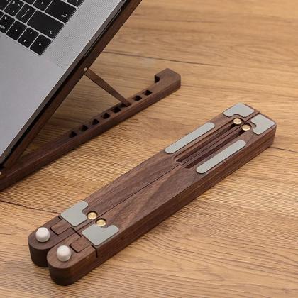 Portable Wooden Laptop Stand Adjustable Notebook..