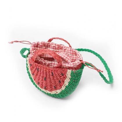 Handmade Watermelon Design Crochet Shoulder Bag..