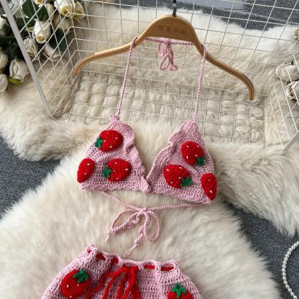 Summer Knitted Beach Two Pieces Sets 2023..
