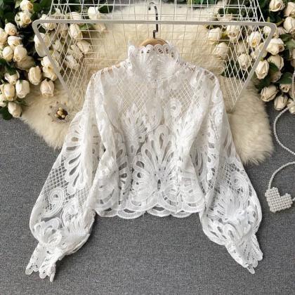 Elegant White Lace Bridal Bolero Shawl For..