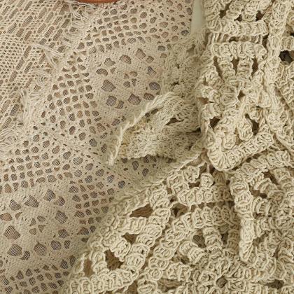 Vintage Crochet Lace Blouse Bohemian Style Top..