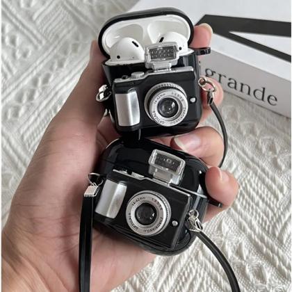 Vintage Camera Design Silicone Airpods Protective..