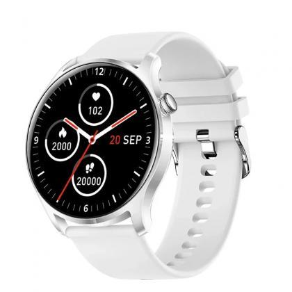 Stylish White Smartwatch With Fitness Tracking..