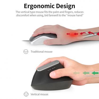 Ergonomic Vertical Wireless Mouse With Adjustable..