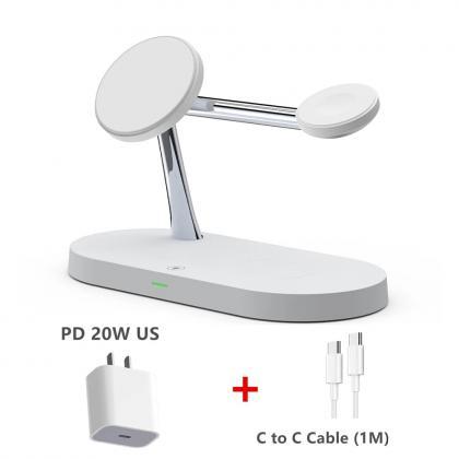 3-in-1 Wireless Charging Station For Phone, Watch,..