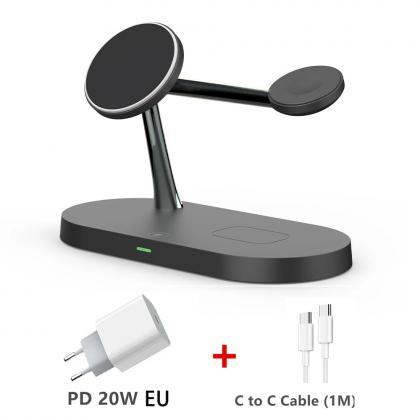 3-in-1 Wireless Charging Station For Phone, Watch,..
