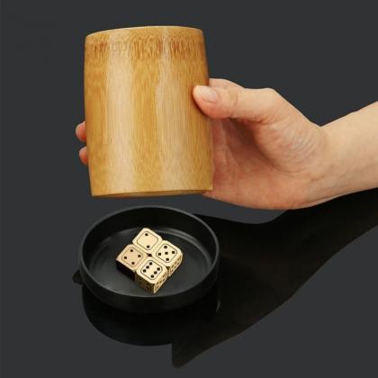 Luxury Gold-plated Alloy Dice Set For Board Gamers