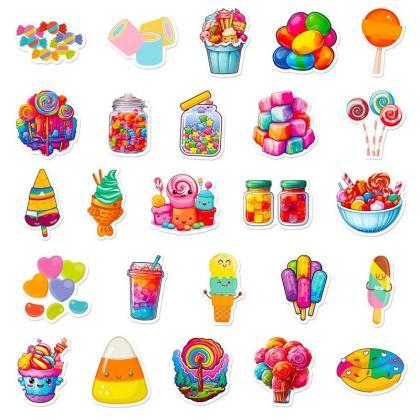 Colorful Assorted Candy Themed Stickers Pack For..