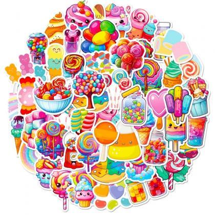 Colorful Assorted Candy Themed Stickers Pack For..