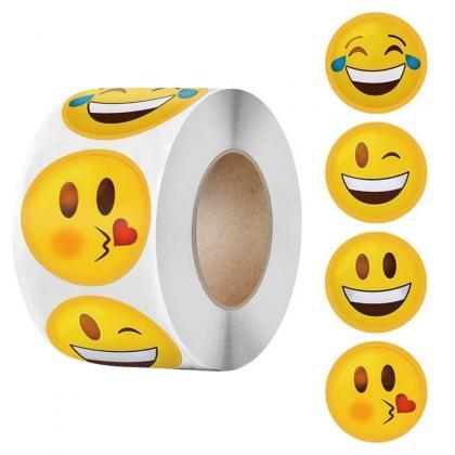 Fun Emoji Expression Sticker Roll For Parties,..
