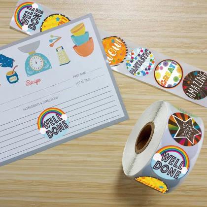 Assorted Praise Stickers Roll For Teachers, 1000..
